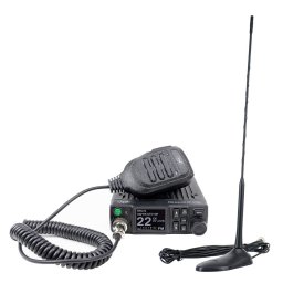 Statie radio Pachet Statie radio CB PNI Escort HP 8900 ASQ, 12-24V + Antena CB PNI Extra 45 cu baza magnetica, alimentare 12V/24V, RF Gain, Roger Beep, CTCSS-DCS, Dual Watch