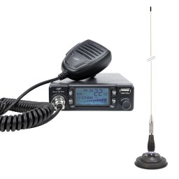 Statie radio Pachet Statie radio CB PNI Escort HP 9700 USB si Antena CB PNI ML100 cu baza magnetica