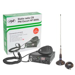 Statie radio Kit Statie radio CB PNI ESCORT HP 8000L ASQ + Antena CB PNI ML160 cu magnet