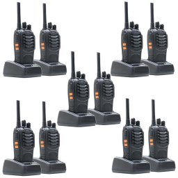 Statie radio Kit 10 statii radio portabile PNI PMR R40 PRO acumulatori, incarcatoare si casti incluse