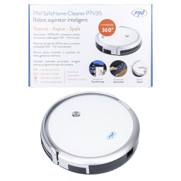 Aspirator Robot aspirator inteligent PNI SafeHome Cleaner PTV35 WiFi, 30W, control si programare din aplicatia dedicata Tuya Smart, integrare in scenarii si automatizari smart cu alte produse compatibile Tuya