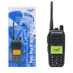 Statie radio Statie radio portabila PNI PMR R70 PRO 446MHz, 16CH 0.5W, 99 canale programabile PC, tonuri 50 CTCSS si 166 DCS, IP67