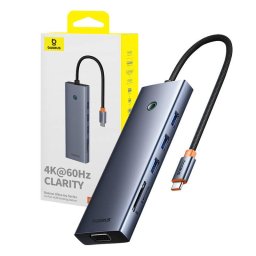 UltraJoy USB-C HDMI VGA 3xUSB 3.0 PD RJ45 SD/TF 3.5mm Gri