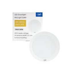 Plafoniera LED PNI D-Light CL2424 24W, rotunda 29 cm, 2700K, alimentare 230V, 2640 lm, alb cald
