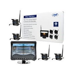 Kit supraveghere video wireless PNI TRK504 pentru camion DVR cu monitor LCD si 4 camere