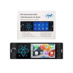 Sistem auto MP5 player auto PNI Clementine 9550 1DIN display 4 inch 50Wx4, Bluetooth, radio FM, Carplay, functie RDS