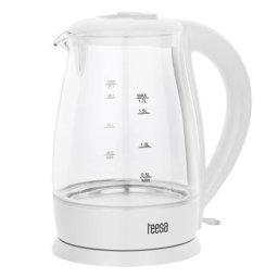 Fierbător electric TEESA TSA1511W, 1.7L, 2200W, sticlă borosilicată, iluminare LED, White