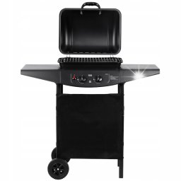 Grătar pe gaz TEESA TSA0080, 2 arzătoare, 5 kW, Black