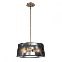 Pendul Linara QN-LINARA-3P-BK, negru, metal