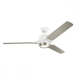 Lustră cu ventilator Zeus KLF-ZEUS-60-WHT, LED 10W, metal alb