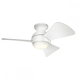 Lustră cu ventilator Sola KLF-SOLA-34-WHT, LED 10W, alb, metal