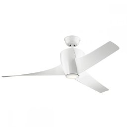 Lustră cu ventilator Phree KLF-PHREE-56-WHT, LED 10W, alb, metal