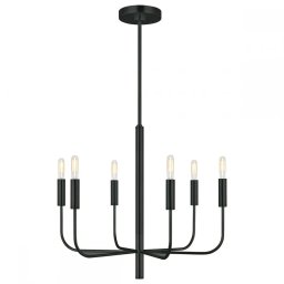 Candelabru Brianna FE-BRIANNA6-BK, 6xE14, negru, metal