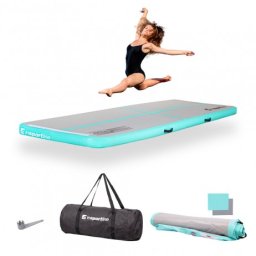 Saltea gonflabila gimnastica inSPORTline Airstunt 300 x 100 x 10 cm, Alb