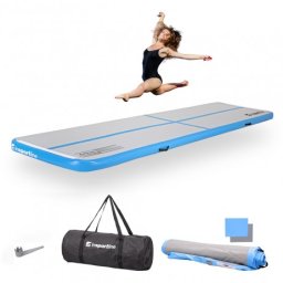 Saltea gonflabila gimnastica inSPORTline Airstunt 400 x 100 x 10 cm, Alb