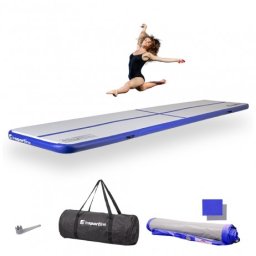 Saltea gonflabila gimnastica inSPORTline Airstunt 500 x 100 x 10 cm, Alb