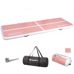 Saltea gonflabila gimnastica inSPORTline Airstunt 300 x 100 x 10 cm, Roz Coral
