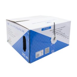 Cablu UTP CAT6e PNI U06 cu 4 perechi pentru internet 1 Gigabit si sisteme de supraveghere Rola 305m