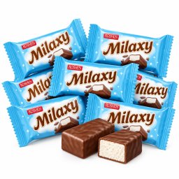 Bomboane Roshen Milaxy cu umplutură de sufleu și glazură de cacao, 1 kg