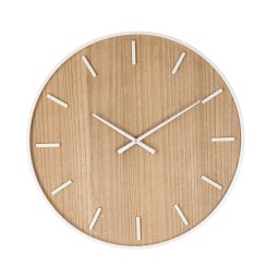 Ceas perete mdf natur otel alb Janvier 70x4.5 cm