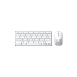 Set tastatura si mouse Satechi Slim CEX1, wireless, layout US, argintiu