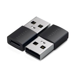 Adaptor Satechi USB-A la USB-C, set 2 bucati, negru spatial