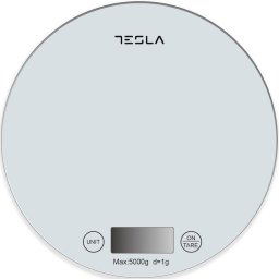 Cântar de bucătărie TESLA KS200W, 5 kg, ecran LCD, funcție TARA, White