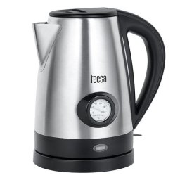 Fierbător electric TEESA TSA1513, 1.7L, 2200W, indicator temperatură, inox, Silver