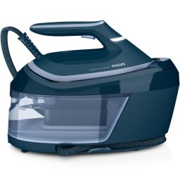Fier de calcat Statie de calcat cu abur Philips PerfectCare PSG6023/20 seria 6000, tehnologie OptimalTEMP, Smart Calc Clean, Rezervor de apa detasabil de 1,8 l, Blocare de siguranta, Oprire automata, Culoare albastru