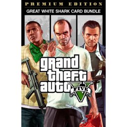 Grand Theft Auto V GTA 5 - Premium Online Edition & Great White Shark Card Bundle (PC - Rockstar Games Key)