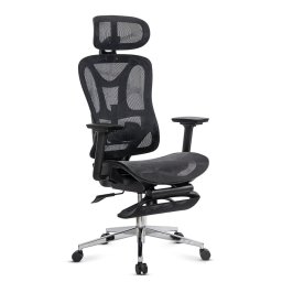 Scaun de birou ergonomic negru cu suport lombar și brate reglabile 3D SYYT 9519