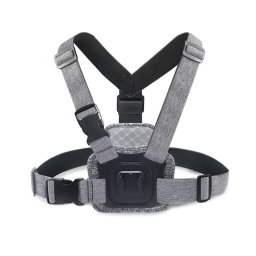 Techsuit - Camera Holder (JX-002) - for GoPro with Magnetic Base, Chest Wear - Gray