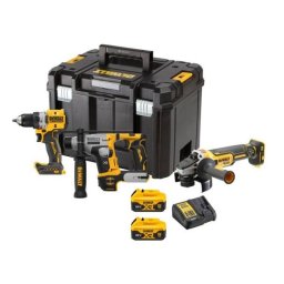 Set 3 mașini DeWalt DCK355P2T – 2 acumulatori XR 18 V / 5 Ah, valiză TSTAK VI