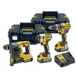 Set combo DeWalt DCK368P3T – ciocan rotopercutor, mașină de găurit și șurubelniță cu impact, 18 V