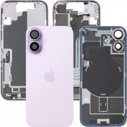 Capac Baterie Apple iPhone 17, Cu Carcasa Mijloc, Full Parts, Mov (Lavender), Swap Premium