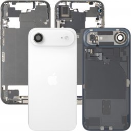 Capac Baterie Apple iPhone 17 Air, Cu Carcasa Mijloc, Full Parts, Alb (Cloud White), Swap Premium