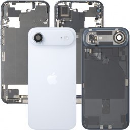 Capac Baterie Apple iPhone 17 Air, Cu Carcasa Mijloc, Full Parts, Albastru (Sky Blue), Swap Premium