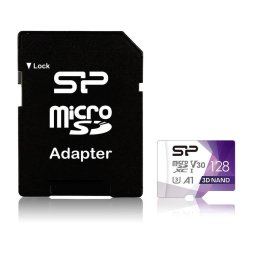 Card memorie Silicon Power memory card Superior Pro Micro SDXC 128GB UHS-I U3 V30 +adapter