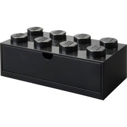 Room Copenhagen LEGO Desk Drawer 8 , storage box (black, knobs)