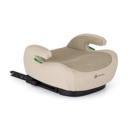 Inaltator auto, petite&mars, optimus pro, i-size, 125- 150 cm, 22-36 kg, cu isofix, forma ergonomica, husa detasabila, bej