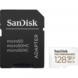 Card Memorie microSDXC SanDisk MAX Endurance, 128Gb, Clasa 10 / UHS-1 U3, Cu Adaptor SDSQQVR-128G-GN6IA