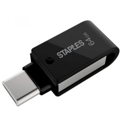 Memorie Externa USB-A 3.1 / USB-C Staples K23, 64Gb EKMMD64GK233CST