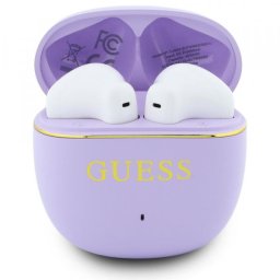 Casti Bluetooth Guess Glossy Gold Line Classic, TWS, Mov