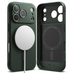 Husa MagSafe pentru Apple iPhone 17 Pro Max, Ringke, Onyx, Verde Inchis