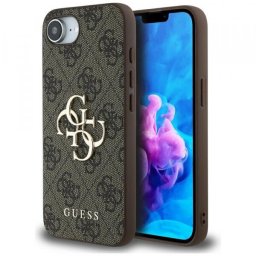 Husa pentru Apple iPhone 17e / 16e, Guess, 4G Big Logo, Maro