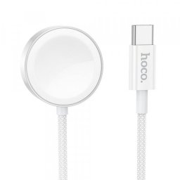 Incarcator Wireless HOCO CW59 pentru Apple Watch / Samsung Galaxy Watch Series, USB-C, Alb