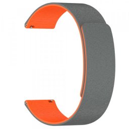 Curea Techsuit W074 pentru Samsung Galaxy Watch / Huawei Watch Series, 22mm, Gri Portocalie