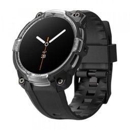 Husa Ringke Rugged Gear pentru Samsung Galaxy Watch9 / Watch8 44mm, Neagra Transparenta