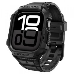 Husa Spigen Rugged Armor Pro V2 pentru Apple Watch Series 10 / 11 42mm, Neagra Mata ACS10494