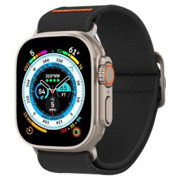 Curea Spigen Fit Lite Ultra pentru Apple Watch 49mm / 46mm / 45mm / 44mm / 42mm Series, Neagra AMP05983